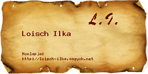 Loisch Ilka névjegykártya